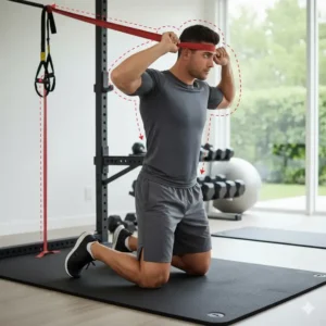 Detailed visual guide on how to safely anchor and place resistance bands for neck training before beginning exercises.