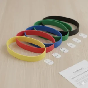 Assortment of multi-colored loop resistance bands with various tension levels, ideal for different ankle exercise bands routines.