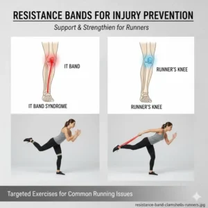An injury prevention guide using the best resistance bands for runners to avoid knee pain.