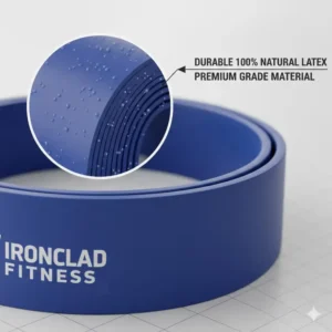 Technical breakdown of the durable 100% natural latex used in these custom resistance bands.