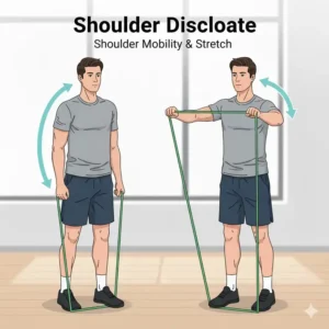 Improving joint flexibility with mobility-focused theraband shoulder exercises.