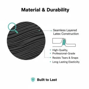 Close-up view of the high-quality layered latex material used in a superband resistance band.
