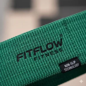 Close-up detail of the non-slip fabric material used for these custom exercise bands.