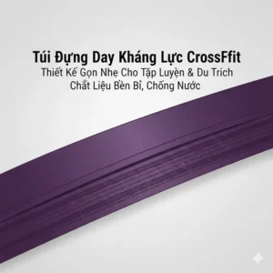 A set of coiled crossfit bands inside a compact carry bag for home and travel workouts.