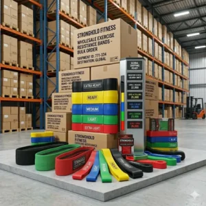 Comparison view of fabric booty bands and latex wholesale exercise resistance bands.