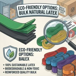 Eco-friendly and sustainable natural latex options available for a high-quality resistance bands bulk buy.