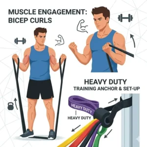 Demonstration of a secure door anchor system designed for workout bands heavy duty.