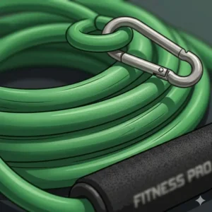 Athlete performing lower body exercises and glute bridges with a versatile green resistance tube.