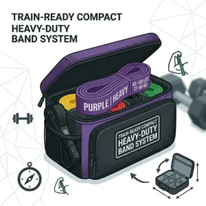 An infographic resistance chart detailing the weight equivalent for each color of workout bands heavy duty.