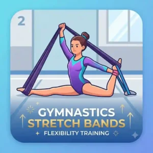 An illustration highlighting the benefits of gymnastics stretch bands for training.